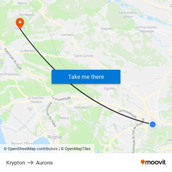 Krypton to Aurons map