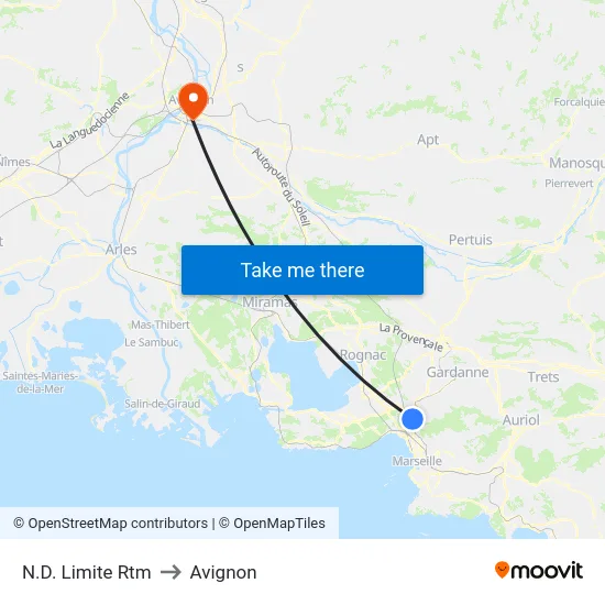 N.D. Limite Rtm to Avignon map