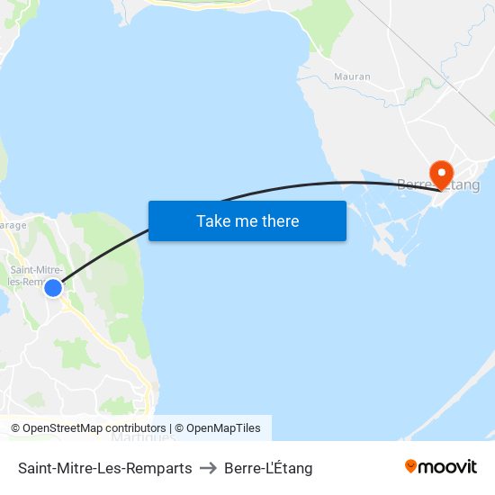 Saint-Mitre-Les-Remparts to Berre-L'Étang map