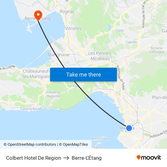 Colbert Hotel De Region to Berre-L'Étang map