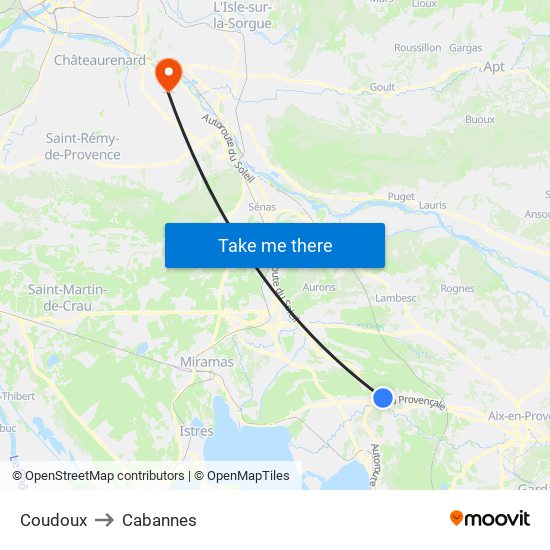 Coudoux to Cabannes map