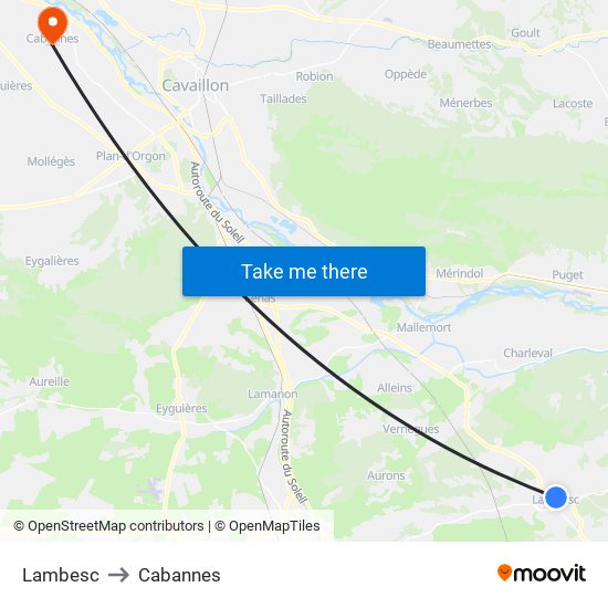 Lambesc to Cabannes map