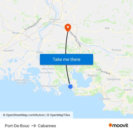 Port-De-Bouc to Cabannes map