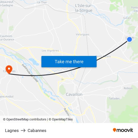 Lagnes to Cabannes map