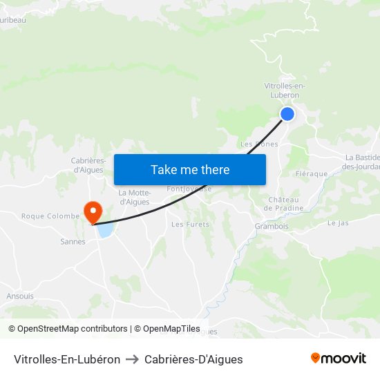 Vitrolles-En-Lubéron to Cabrières-D'Aigues map