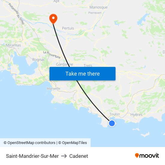 Saint-Mandrier-Sur-Mer to Cadenet map