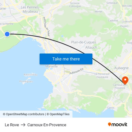 Le Rove to Carnoux-En-Provence map