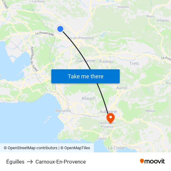 Éguilles to Carnoux-En-Provence map