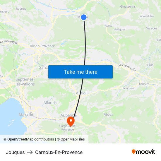 Jouques to Carnoux-En-Provence map