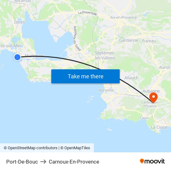 Port-De-Bouc to Carnoux-En-Provence map