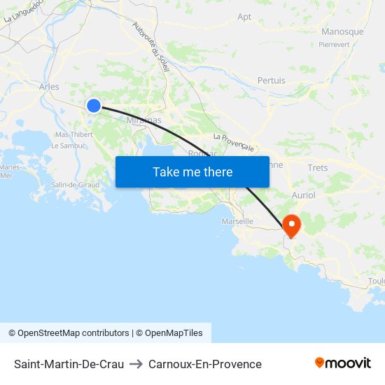 Saint-Martin-De-Crau to Carnoux-En-Provence map