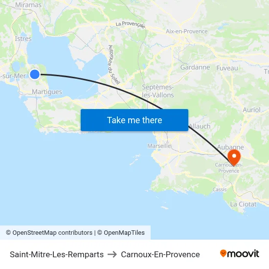 Saint-Mitre-Les-Remparts to Carnoux-En-Provence map