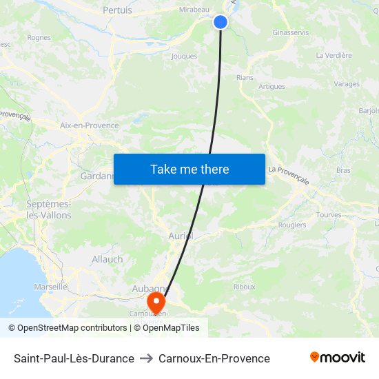 Saint-Paul-Lès-Durance to Carnoux-En-Provence map