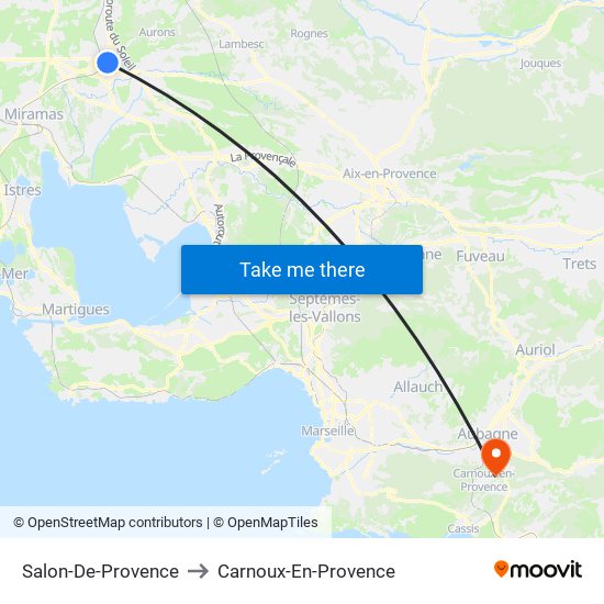 Salon-De-Provence to Carnoux-En-Provence map