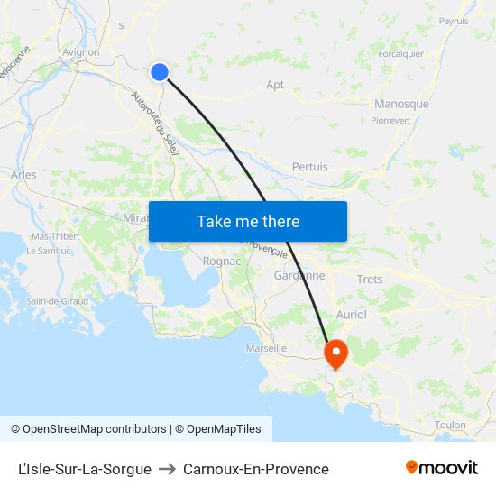 L'Isle-Sur-La-Sorgue to Carnoux-En-Provence map