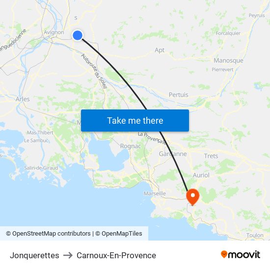 Jonquerettes to Carnoux-En-Provence map