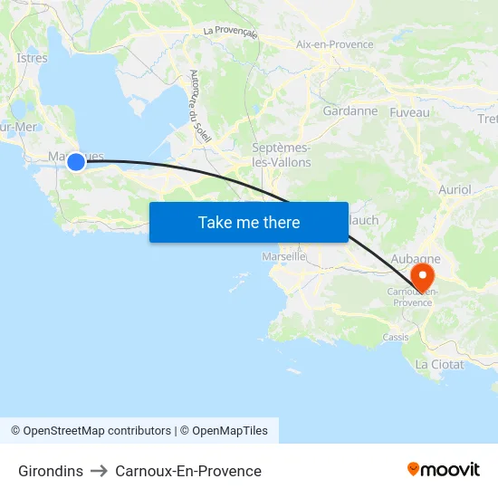 Girondins to Carnoux-En-Provence map