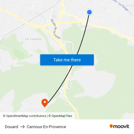 Douard to Carnoux-En-Provence map