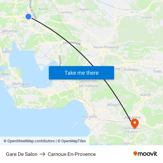 Gare De Salon to Carnoux-En-Provence map
