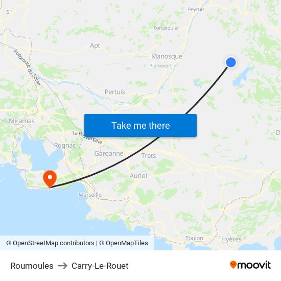 Roumoules to Carry-Le-Rouet map