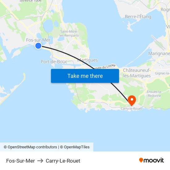Fos-Sur-Mer to Carry-Le-Rouet map