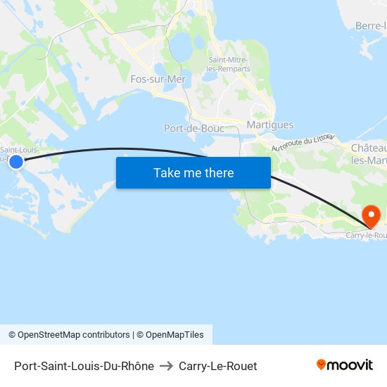 Port-Saint-Louis-Du-Rhône to Carry-Le-Rouet map