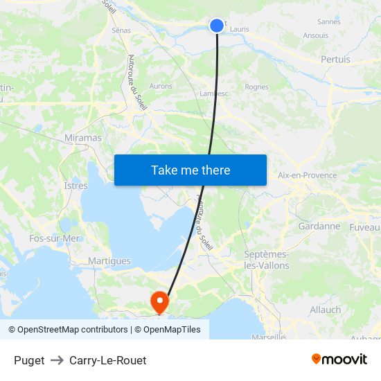 Puget to Carry-Le-Rouet map