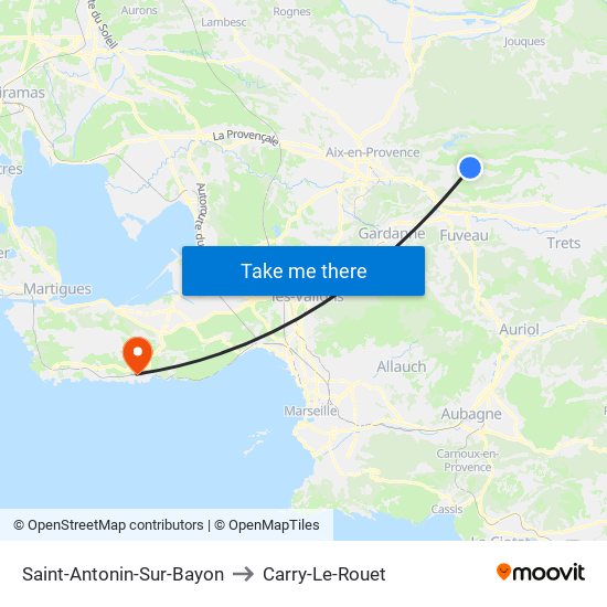 Saint-Antonin-Sur-Bayon to Carry-Le-Rouet map