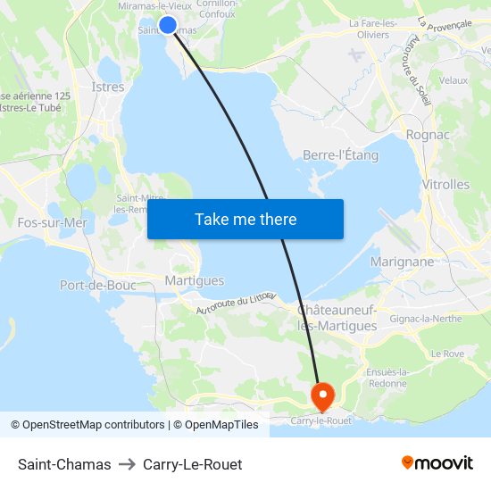 Saint-Chamas to Carry-Le-Rouet map