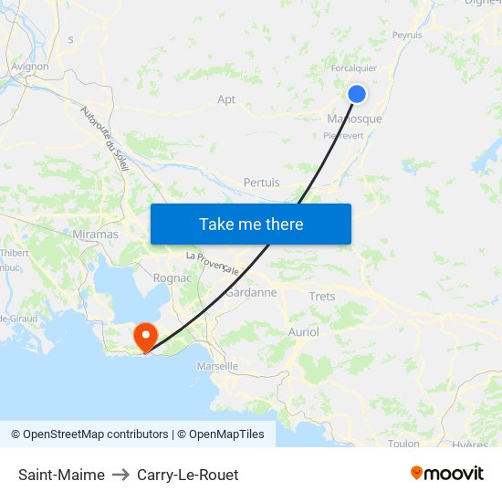 Saint-Maime to Carry-Le-Rouet map