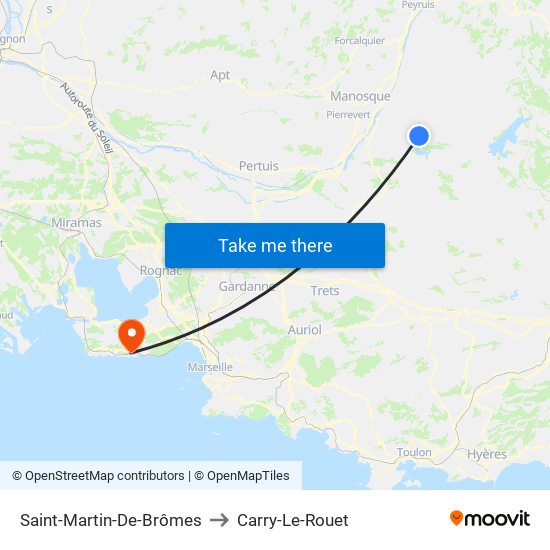 Saint-Martin-De-Brômes to Carry-Le-Rouet map