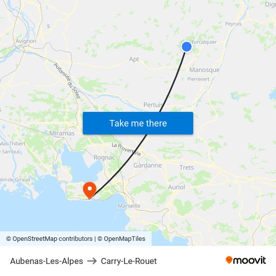 Aubenas-Les-Alpes to Carry-Le-Rouet map