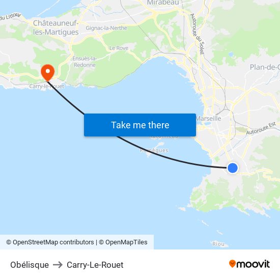 Obélisque to Carry-Le-Rouet map