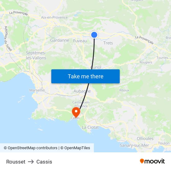 Rousset to Cassis map