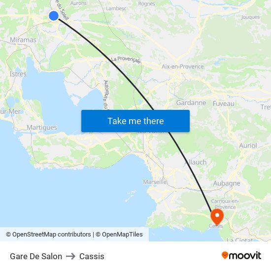 Gare De Salon to Cassis map