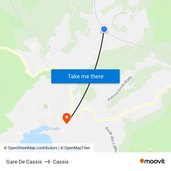 Gare De Cassis to Cassis map