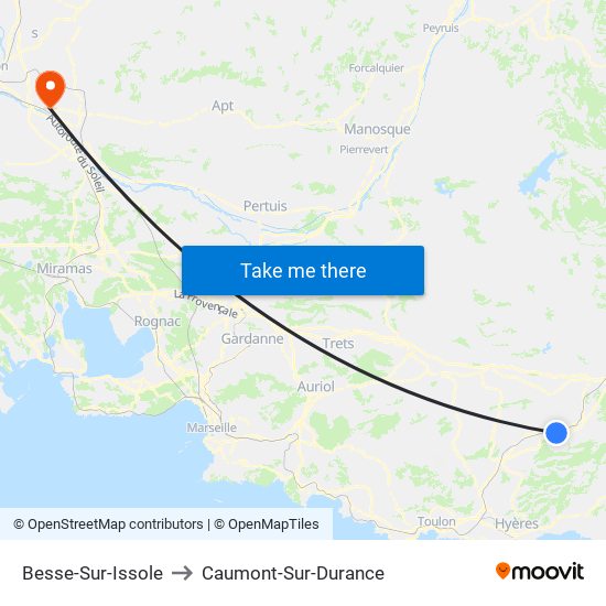 Besse-Sur-Issole to Caumont-Sur-Durance map