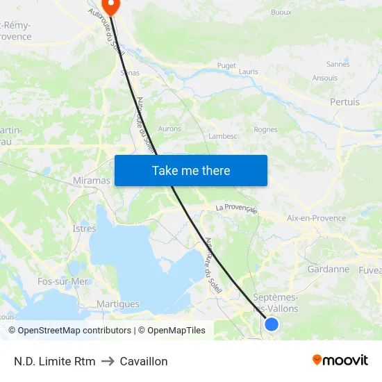 N.D. Limite Rtm to Cavaillon map