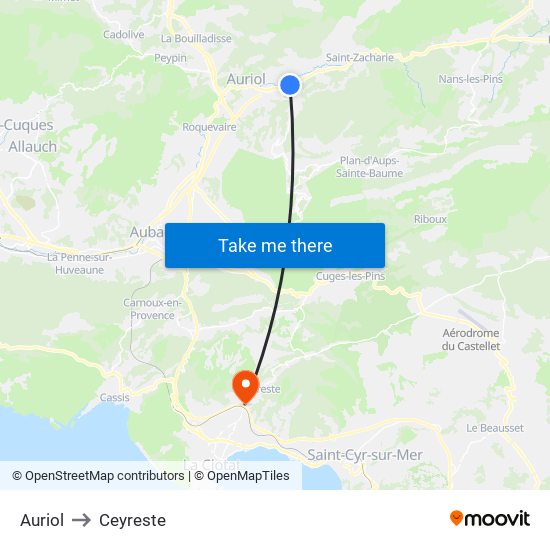 Auriol to Ceyreste map