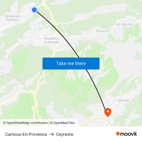 Carnoux-En-Provence to Ceyreste map