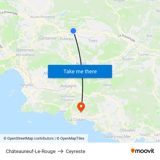 Châteauneuf-Le-Rouge to Ceyreste map