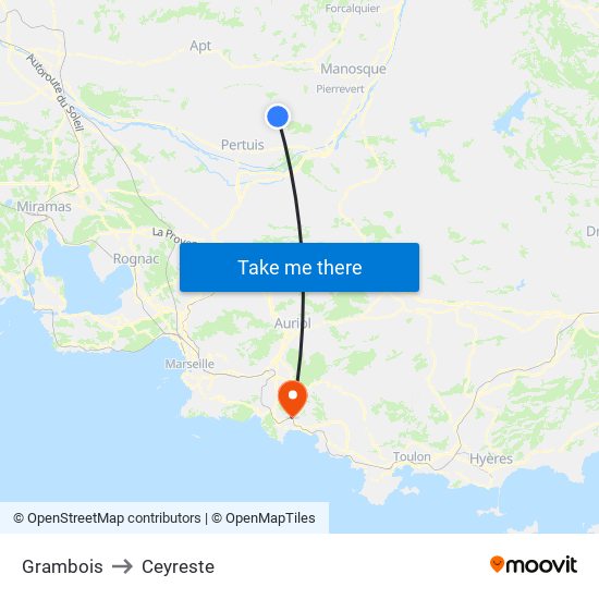 Grambois to Ceyreste map