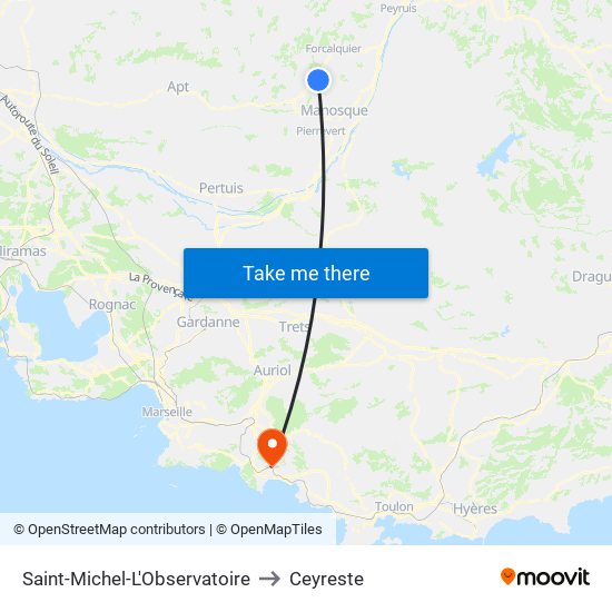 Saint-Michel-L'Observatoire to Ceyreste map