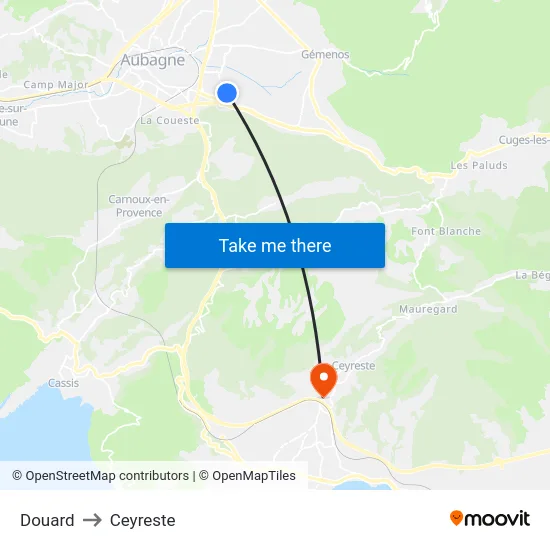 Douard to Ceyreste map