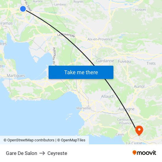 Gare De Salon to Ceyreste map