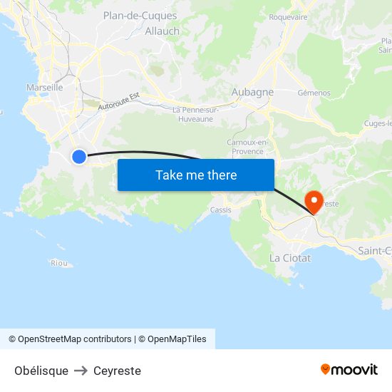 Obélisque to Ceyreste map