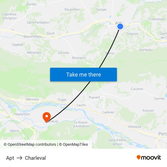 Apt to Charleval map