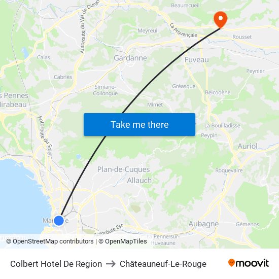 Colbert Hotel De Region to Châteauneuf-Le-Rouge map