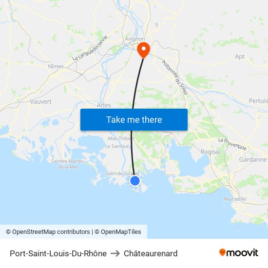 Port-Saint-Louis-Du-Rhône to Châteaurenard map