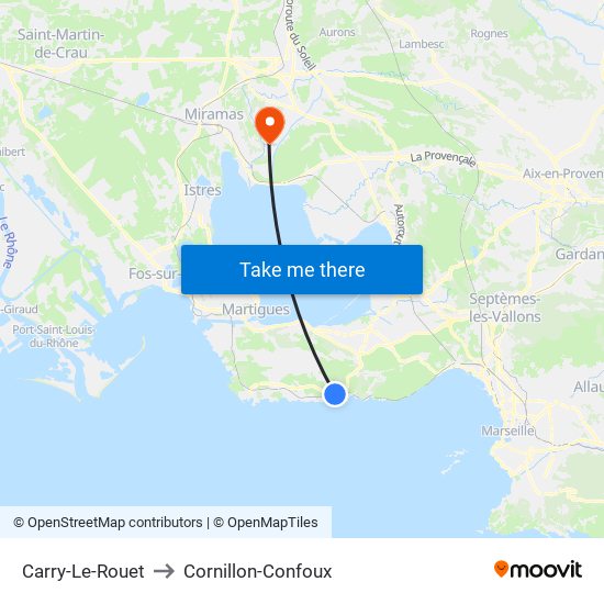 Carry-Le-Rouet to Cornillon-Confoux map